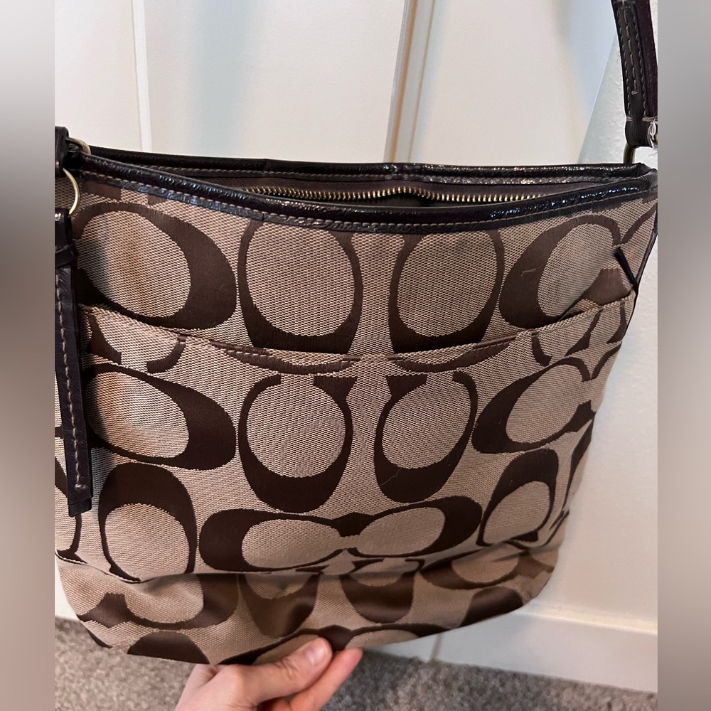 Classic Coach Bag with Shoulder Strap